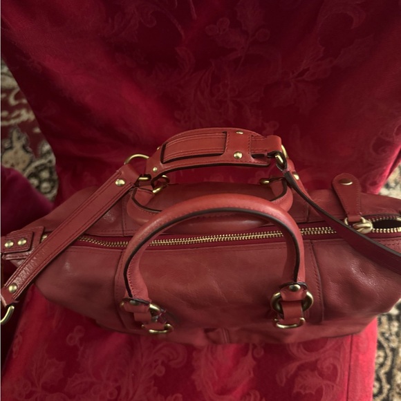 Coach #12937 Madison Sabrina Satchel Bag Beautiful Deep Pink Good Condition - Picture 5 of 9